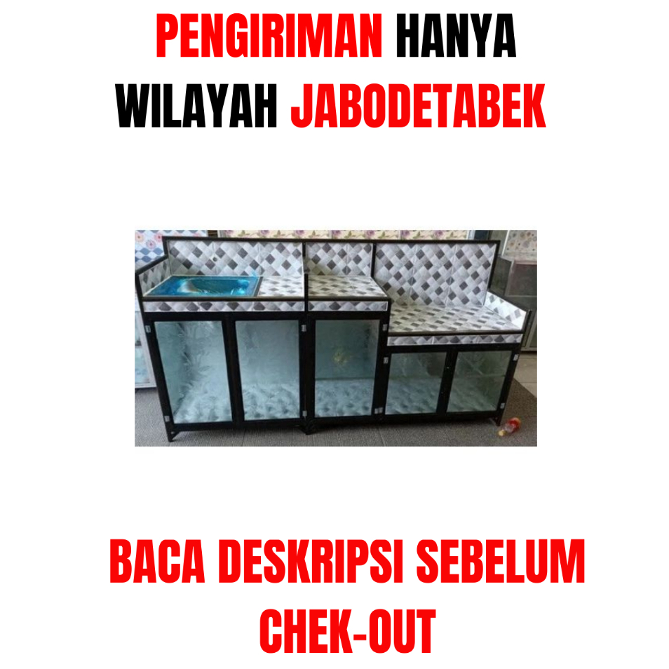 BACA DESKRIPSI / CHT TOKO / Rak piring wastafel 5  pintu BK / rak kompor 5 pintu ( FREE SELANG KERAN