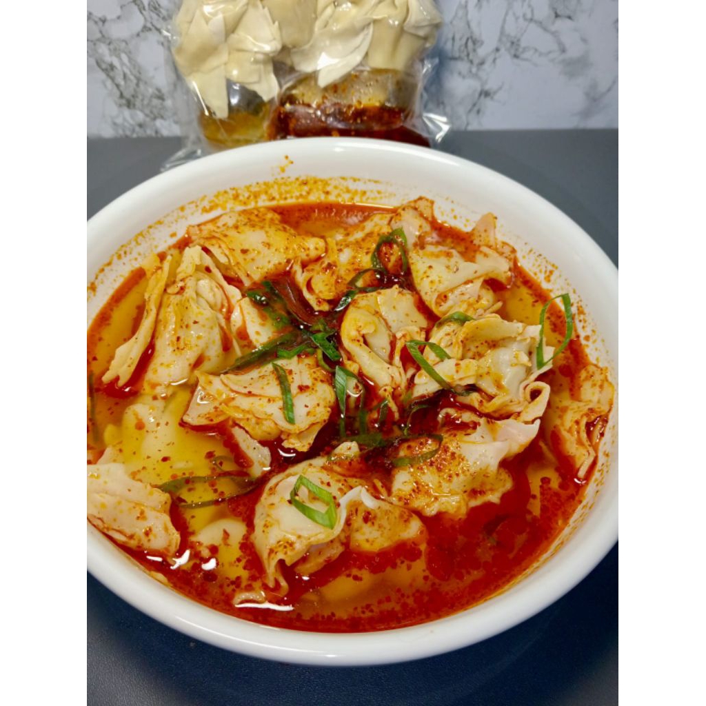 wonton kuah cili oil pedas