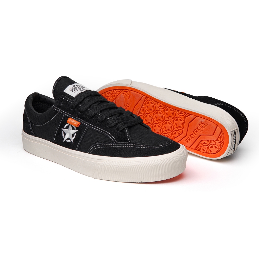 Prayer Kids - Sepatu Unisex Geh Black White