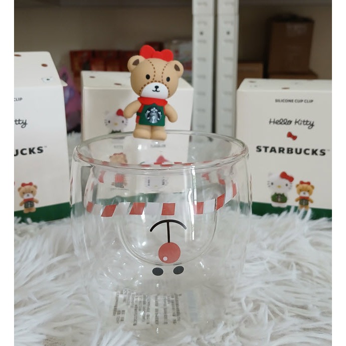 Double Wall Glass Mug Glass Starbucks Bearista DWG Santa Male Boy 250ml Glass Taiwan Cup
