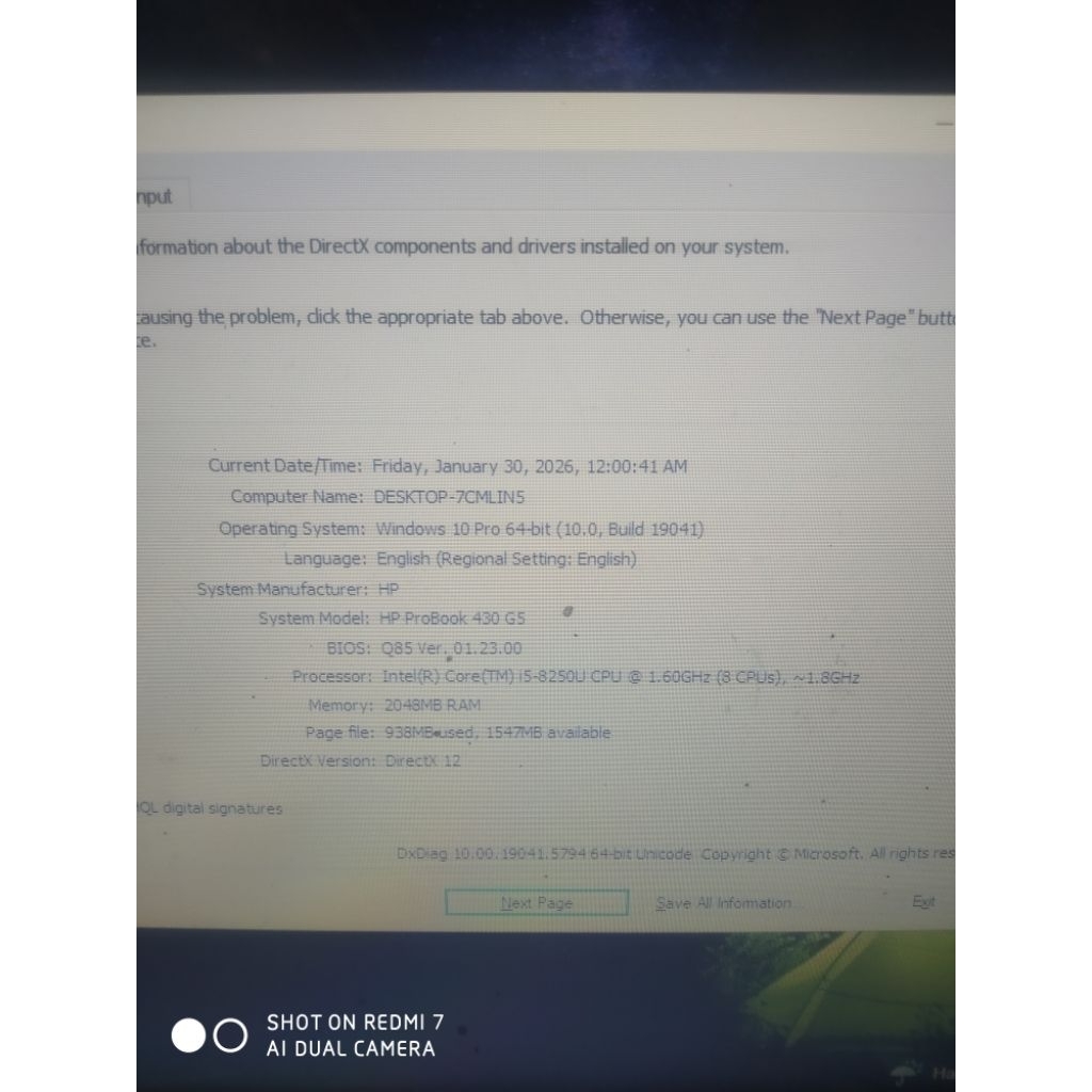 motherboard hp 430 G5