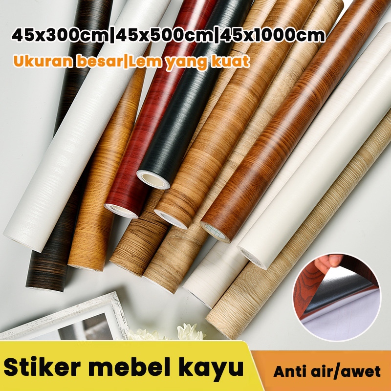 [Kelas A.] stiker serat kayu stiker kayu stiker dinding motif kayu stiker meja kayu stiker lemari ka