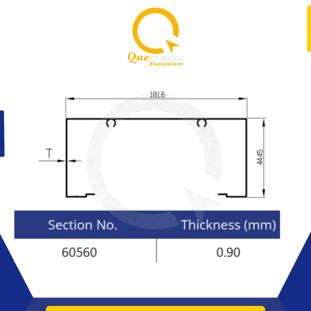 Dacon 60560 Aluminium Profile Kusen Bahan Pintu Jendela 4" | Aluminium Batangan 6 Meter | Bahan Bang