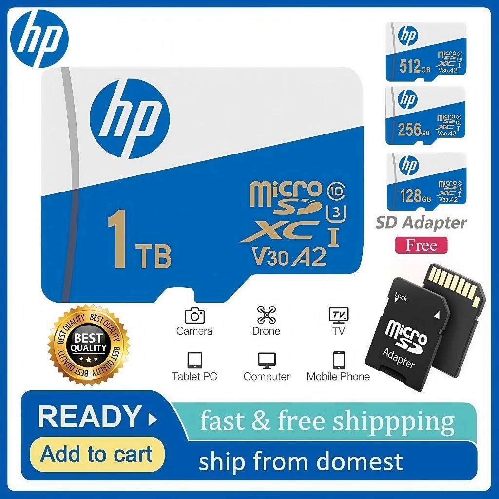 HP Kartu Memori Micro SD Original Memori Kad 32gb 64gb 128gb 256gb 512gb 1tb 2tb A2 U3 Micro Kartu M