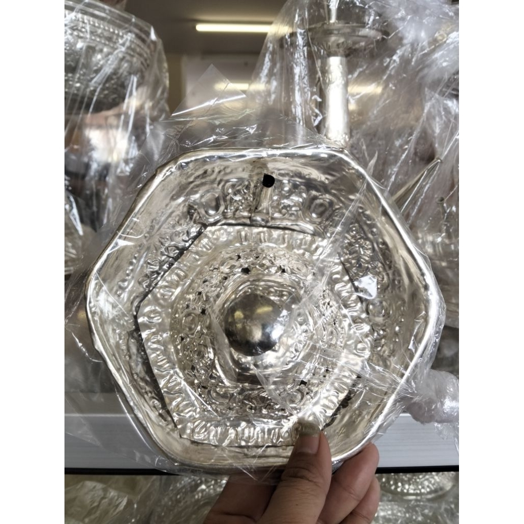 tempat bunga/tempat Sekar Kuningan sepuh perak