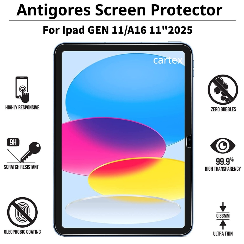 anti gores ipad 11/ tempered glass ipad gen 11 / anti gores ipad a16 gen 11 /anti gores ipad gen 11 