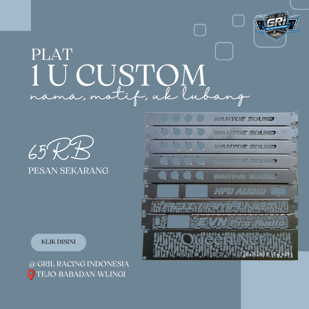 Plat 1 U custom murahhhhhh