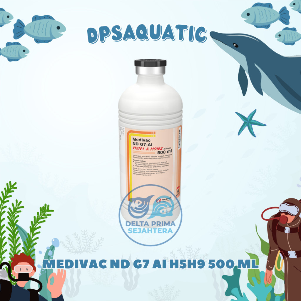 MEDIVAC ND G7 AI H5H9 500 ML 1000 EKOR - Vaksin Mencegah ND Dan AI Pada Ayam & Unggas.