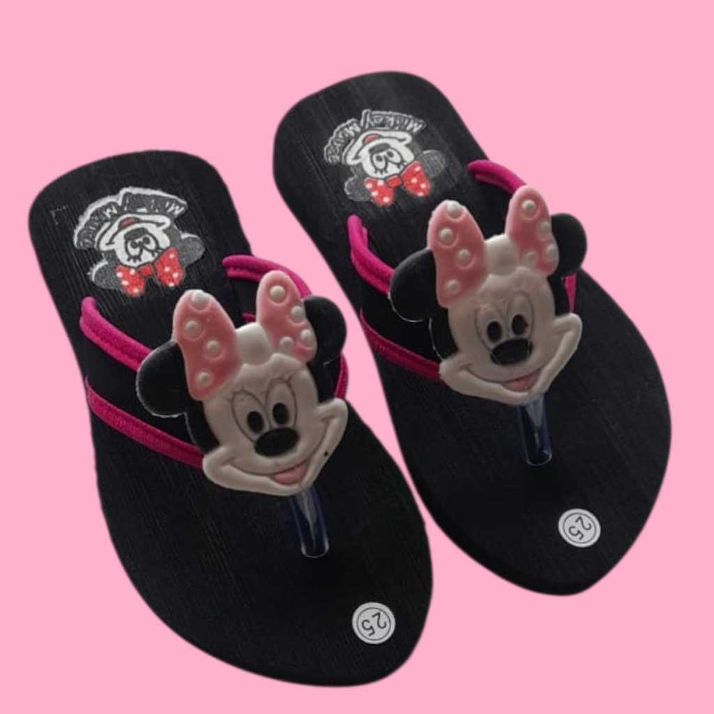 SANDAL SPONS ANAK PEREMPUAN LUCU MICKY MOUSE 21-25 POLA BESAR