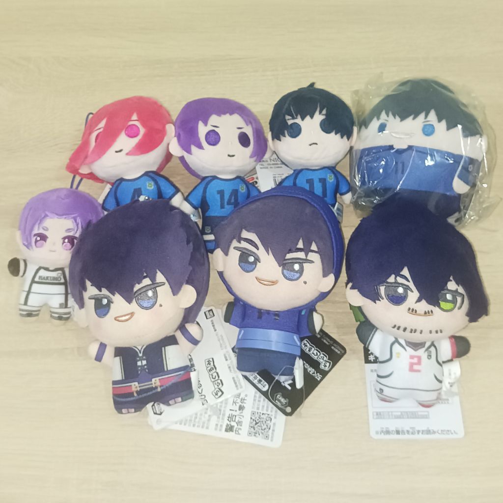 [OFFICIAL] PLUSH DOLL BLUELOCK CHIBIGURUMI FUWAKORORIN MASCOT KEYRING ANIMAL JERSEY WATARU KUON MIKA