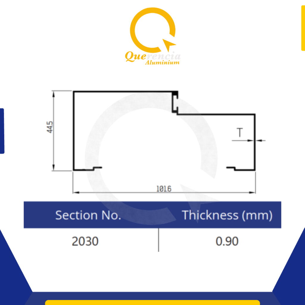 Dacon 2030 Aluminium Profile Kusen Bahan Pintu Jendela 4" | Aluminium Batangan 6 Meter | Bahan Bangu