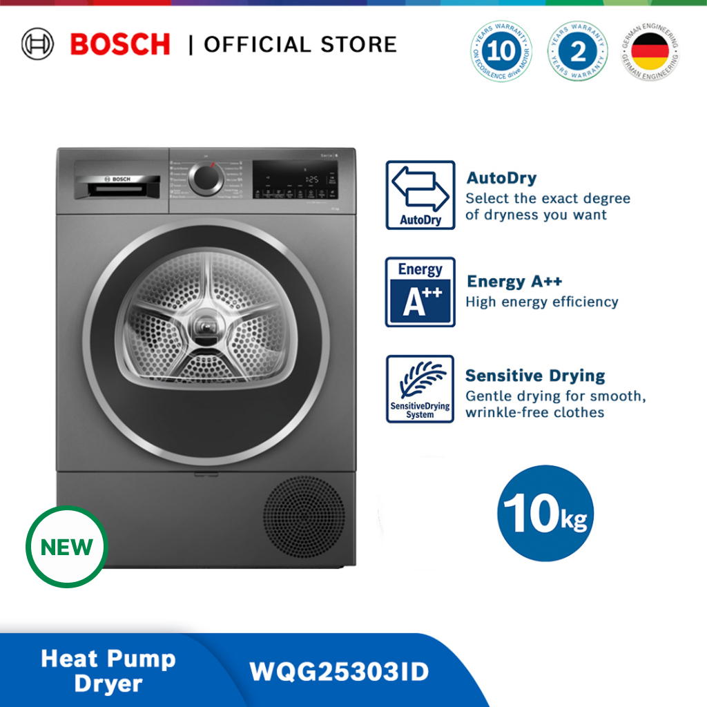 Bosch WQG24200ID Pengering Pakaian dengan Pemompa Panas 9kg