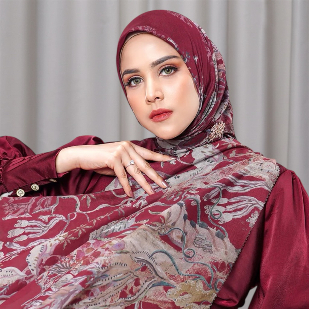 Buttonscarves Misool Series Voile Square Hijab Original