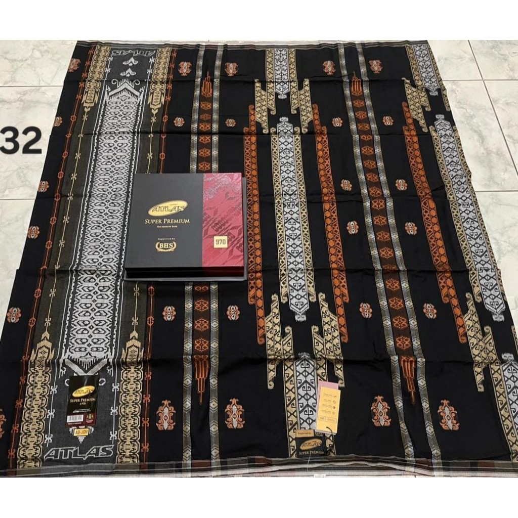 SARUNG ATLAS SUPER PREMIUM SONGKET S.970 GOLD