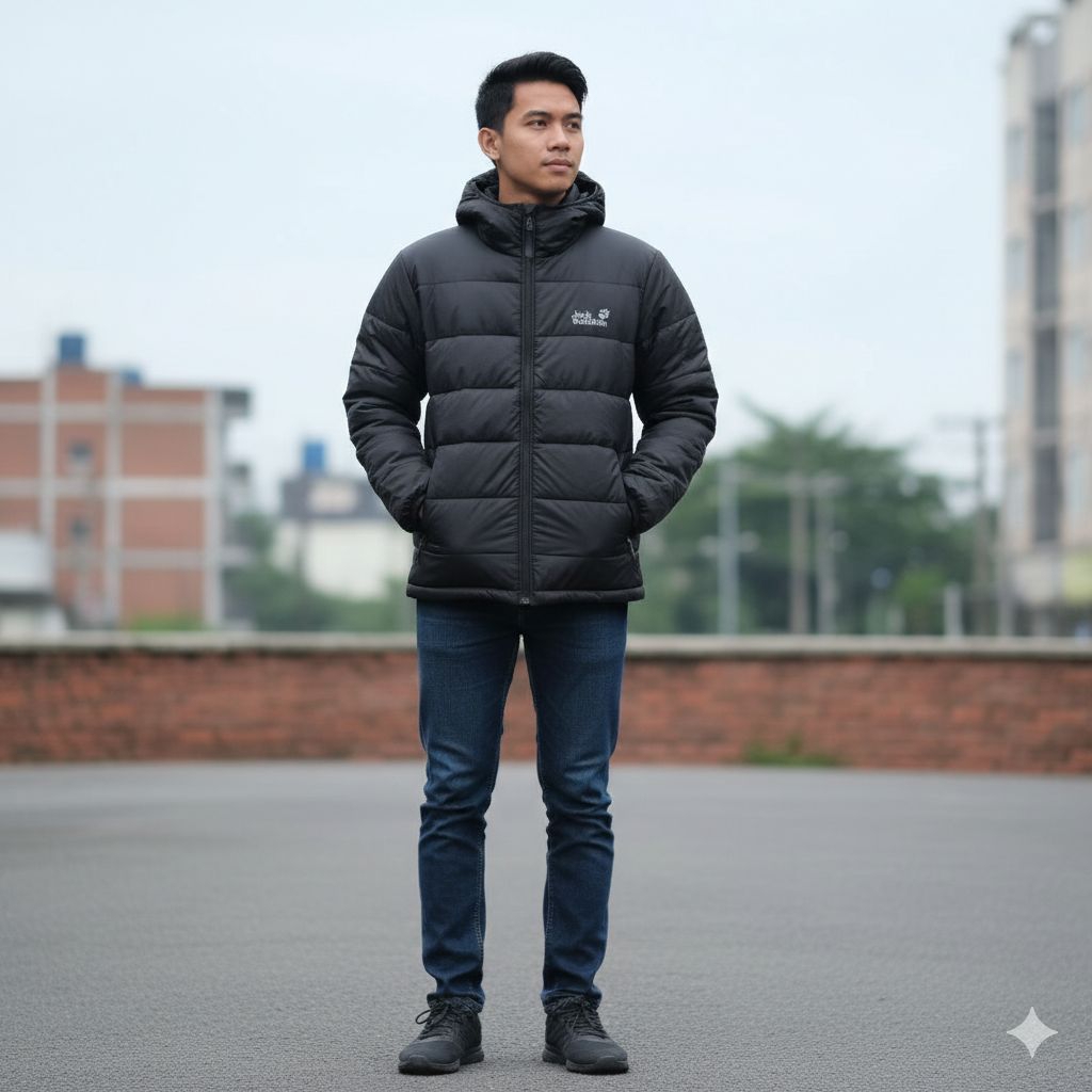 Jaket Puffer Gunung Outdoor - Jaket Kembung Winter Dacron Jws - Jaket Parka Trekking Hiking