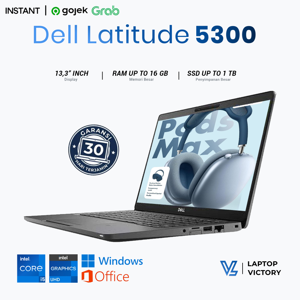 Laptop DELL Latitude 5300 Core I5 Gen 8 SECOND BERGARANSI