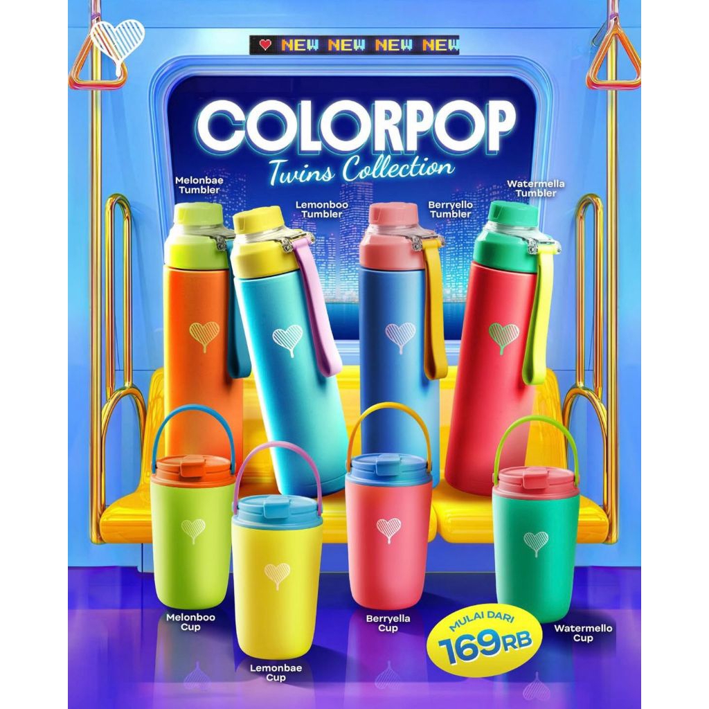 Tumbler Kopi Kenangan Colorpop Twins Collection 2026 / Tumbler Kopi Kenangan Stainless Steel / ORIGI