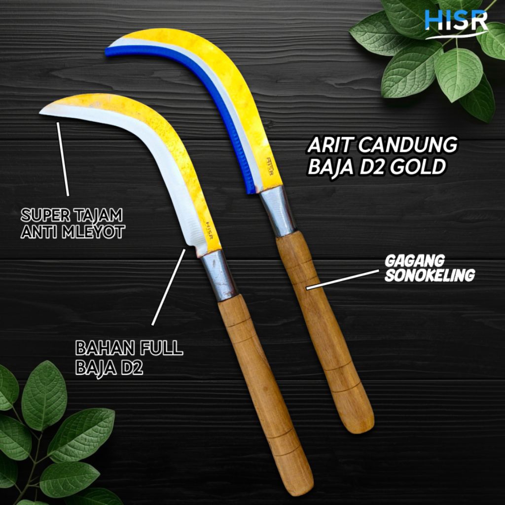 Candung baja D2 gold candung salak serabutan berkualitas super tajam