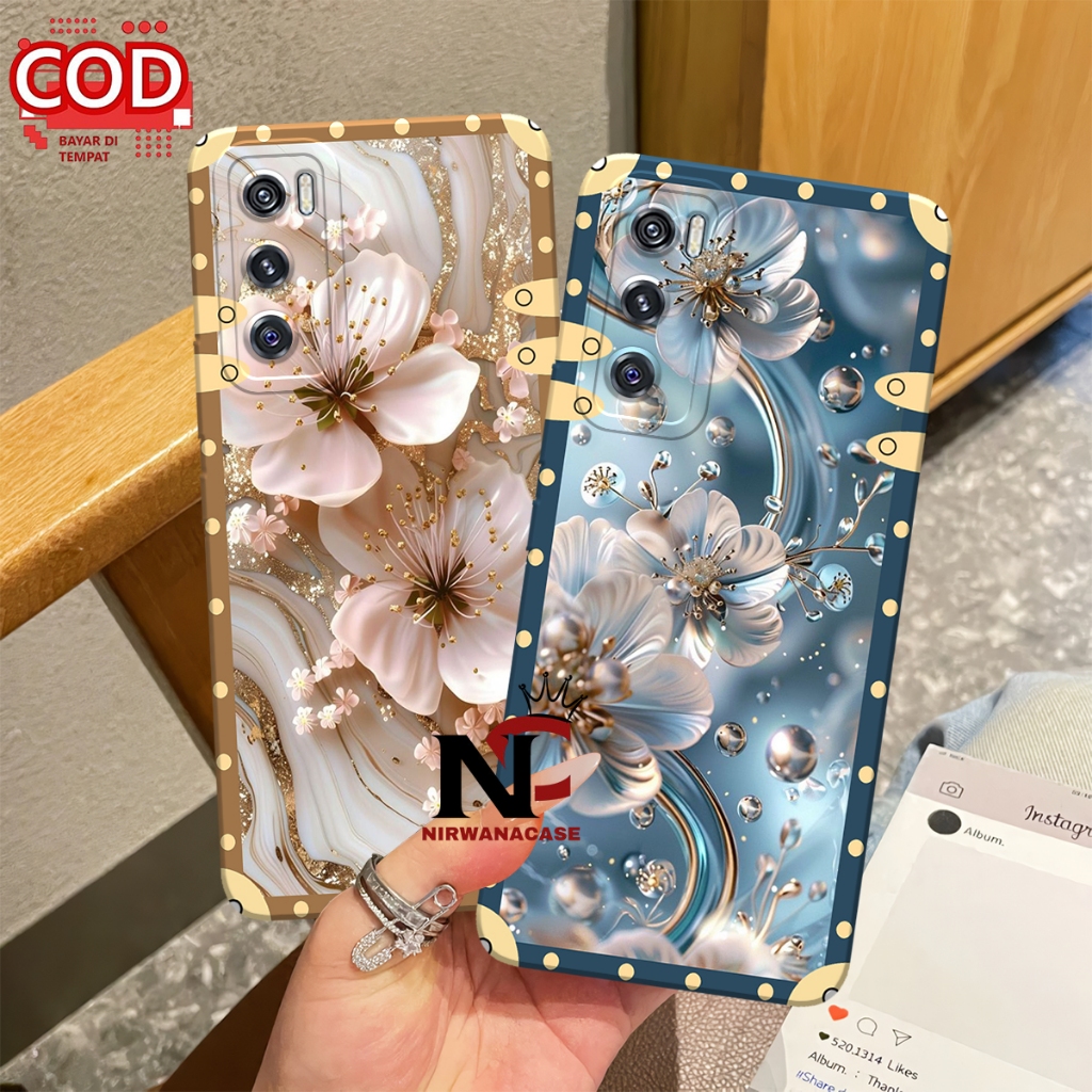 Case Hp Vivo V20SE - Case Vivo V20 - Case V21E  - Case Vivo V21 4G - 5G Motif Bunga Bingkai Fashion 