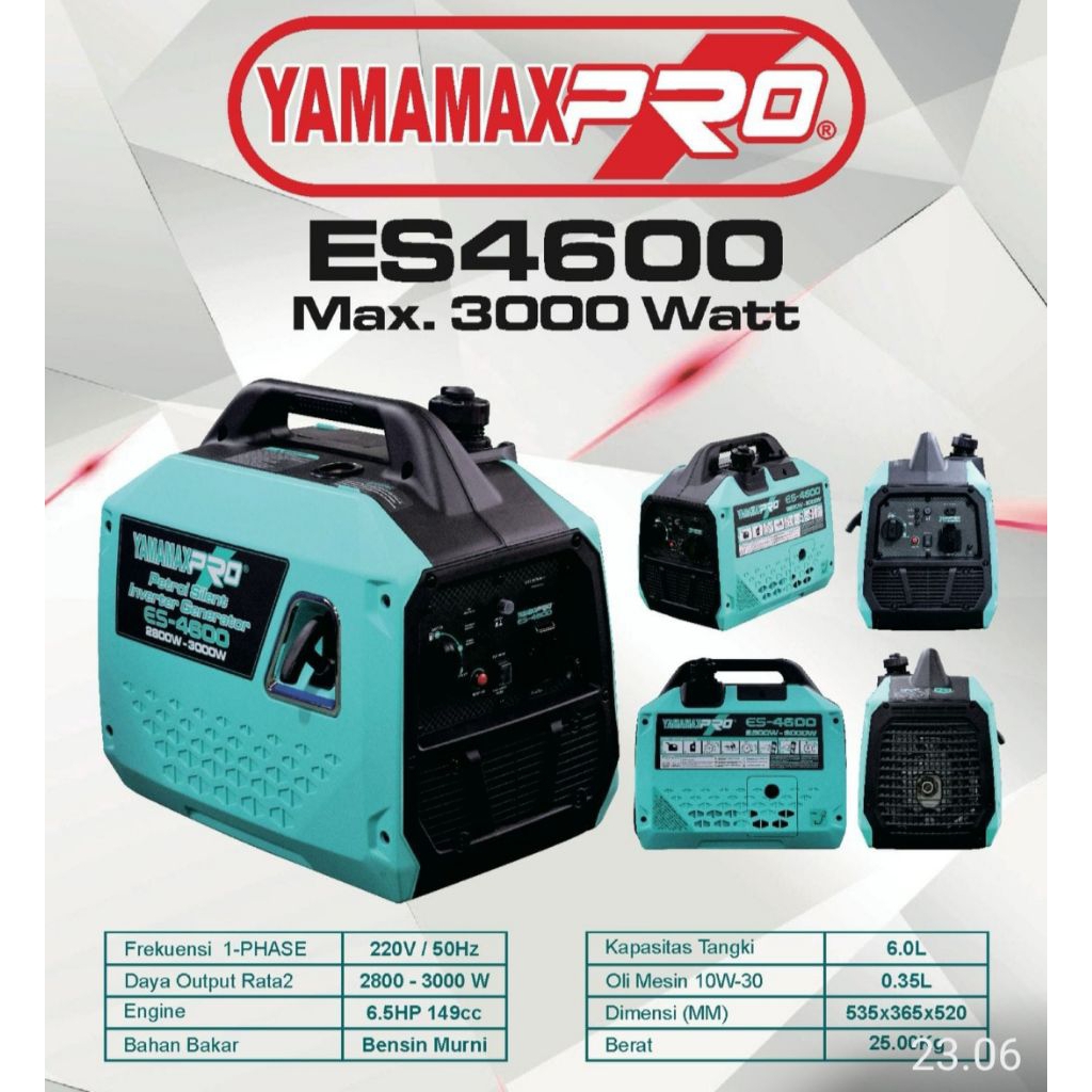 PROMO GENSET YAMAMAX PRO Genset Silent Inverter 3000watt ES4600 YAMAMAX PRO