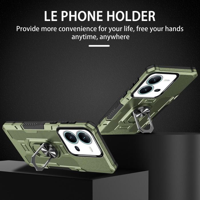 NEW Casing  XIAOMI MI 11T XIAOMI MI 11T PRO Hard Case Ring Armor Robot Case Kickstand Hybrid Ring Ho