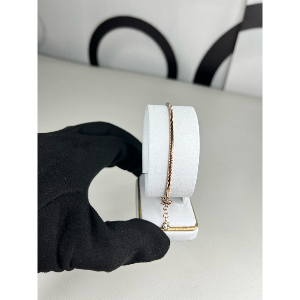 Gelang Italy Santa Rose Gold Titanium Anti Karat 18k Gold Plated | Gelang Italy Santa Rose Gold | Ac