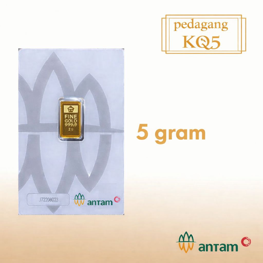 EMAS ANTAM 5 GRAM - Kadar 99.99%, Kemasan Certicard, Keamanan Investasi