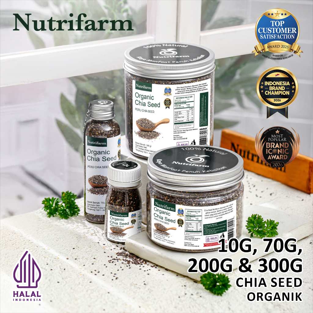 Nutrifarm Chia Seeds 10g 70g 200g 300g