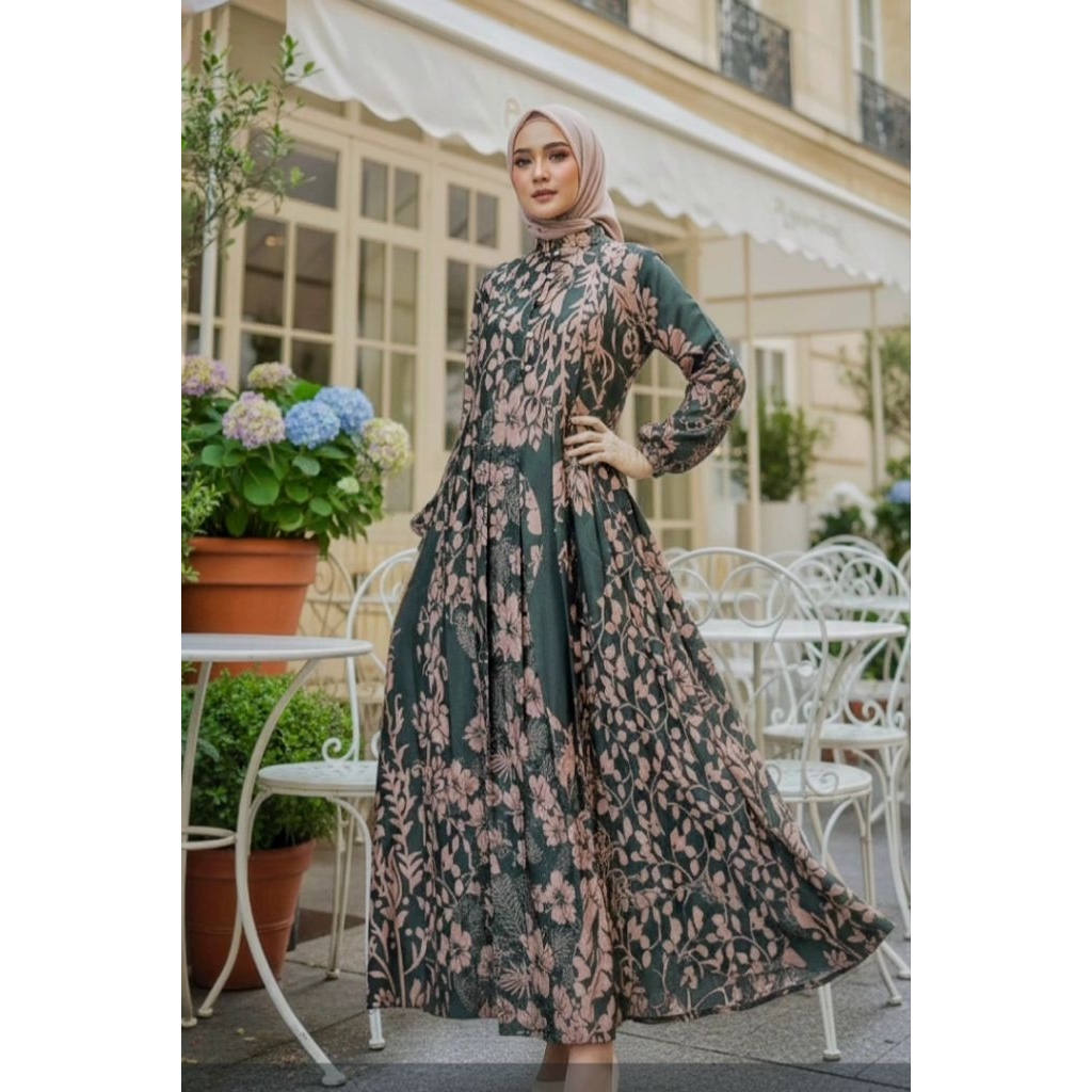 gamis lebaran Prada silk premium