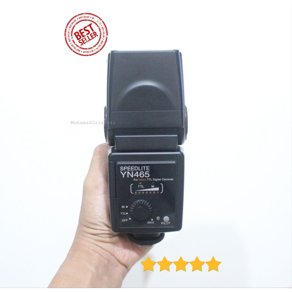 Flash Speedlite Eksternal Yongnuo YN 465 For Canon DSLR SLR Nikon Hitam Murah