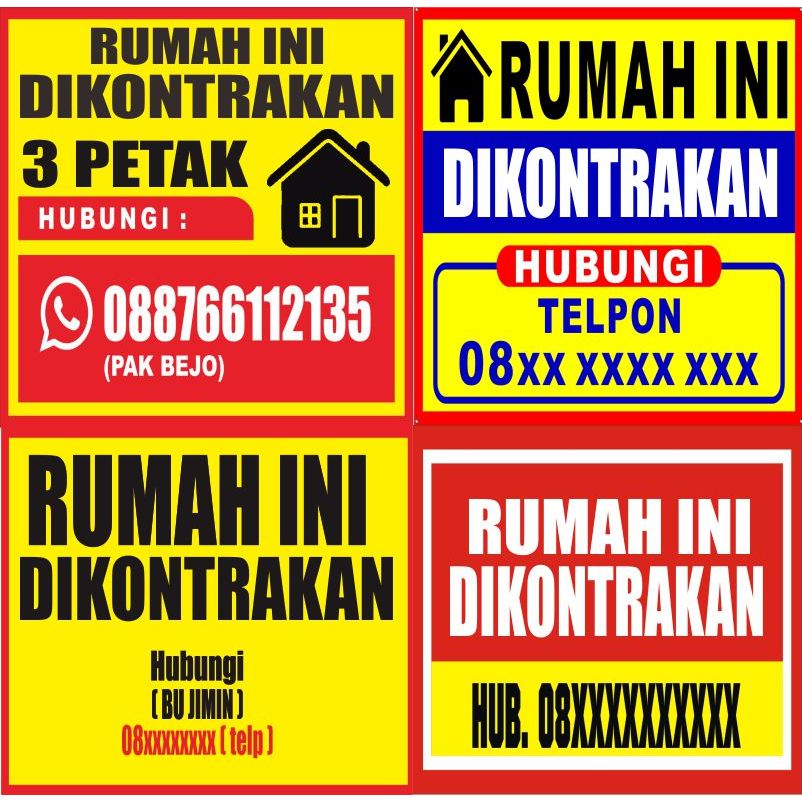 SPANDUK / BANNER RUMAH KONTRAKAN RUMAH DISEWAKAN