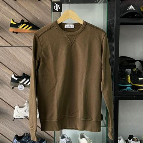 STONE ISLAND ZIP HOODIE OLIVE GREEN