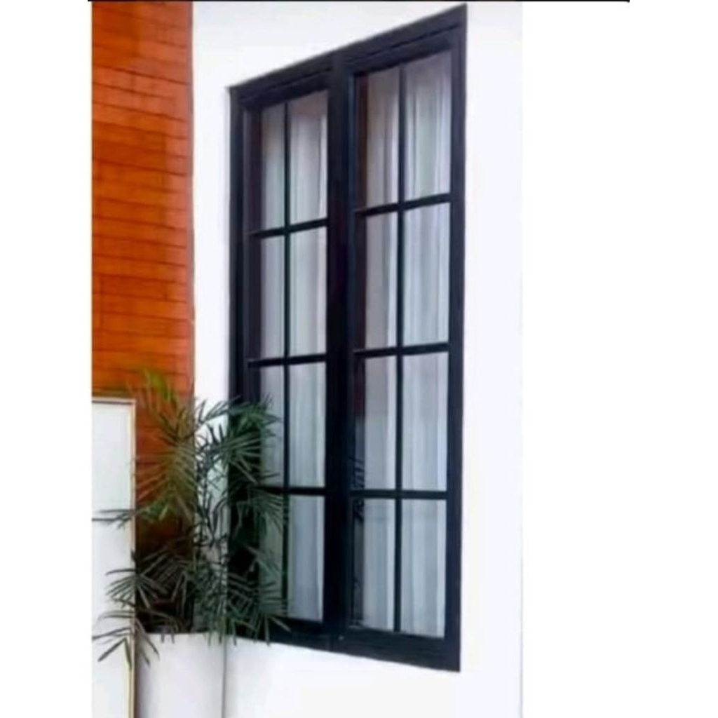kusen jendela aluminium minimalis kaca kotak kotak T 160 L 100