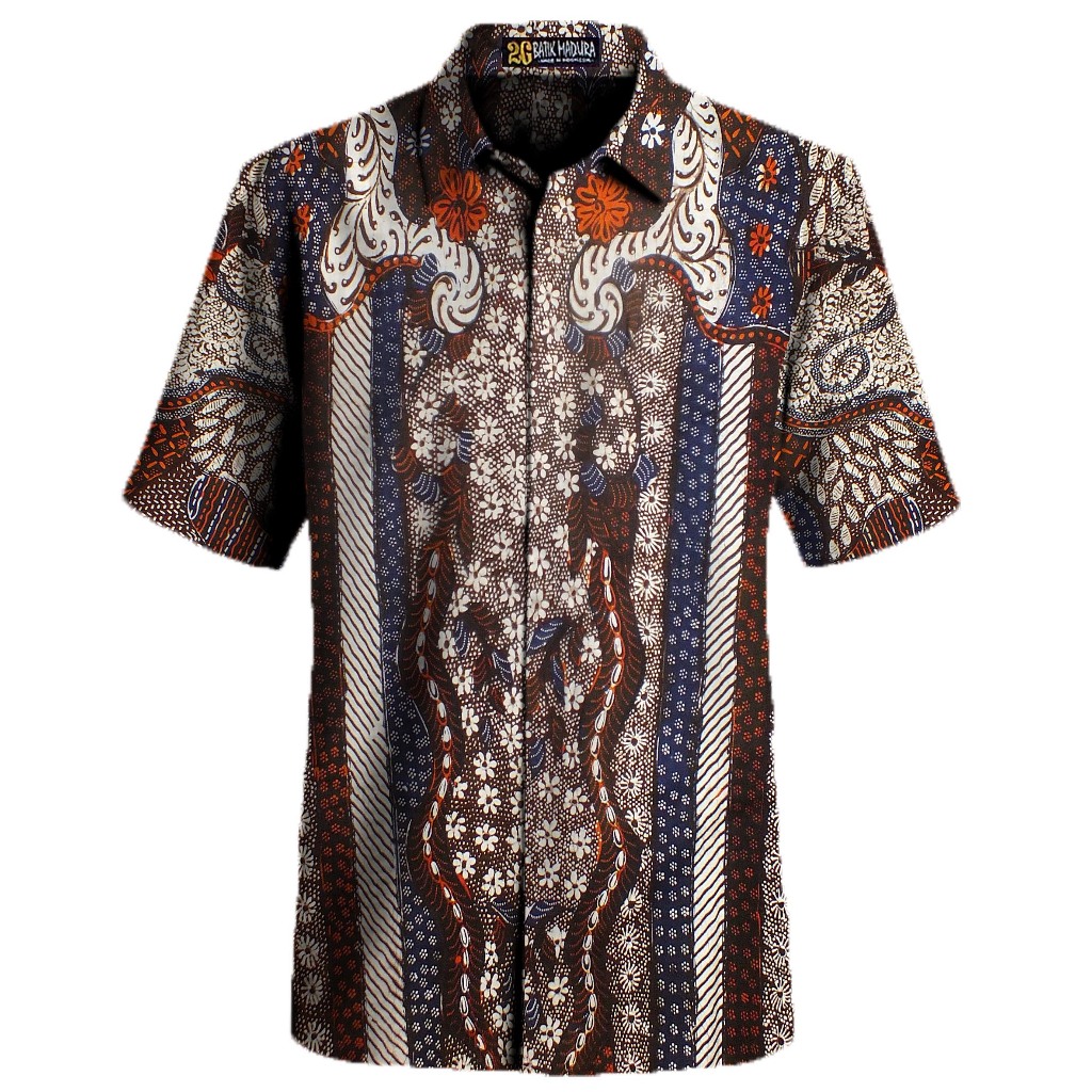 Kemeja Batik Tulis Madura Baju Batik Pria Lengan Pendek H129