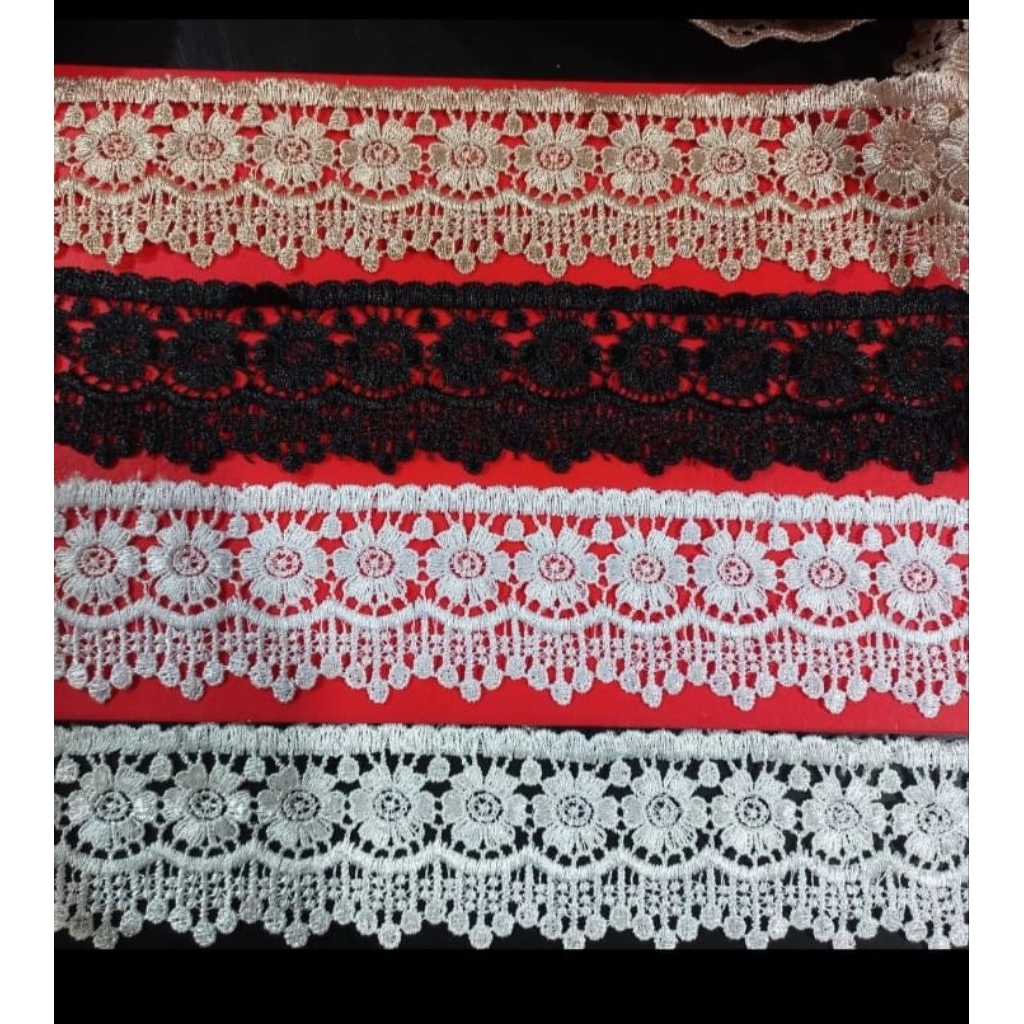 Renda Bordir Giper Renda Bordir Rajut Per Meter