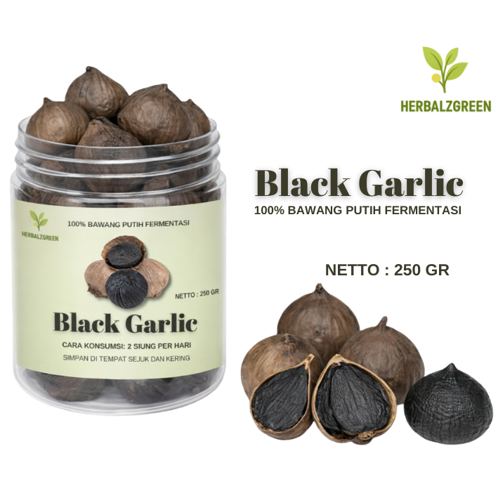 Black Garlic Solo Bawang Hitam Tunggal Premium Bawang Putih Tunggal 250 Gram