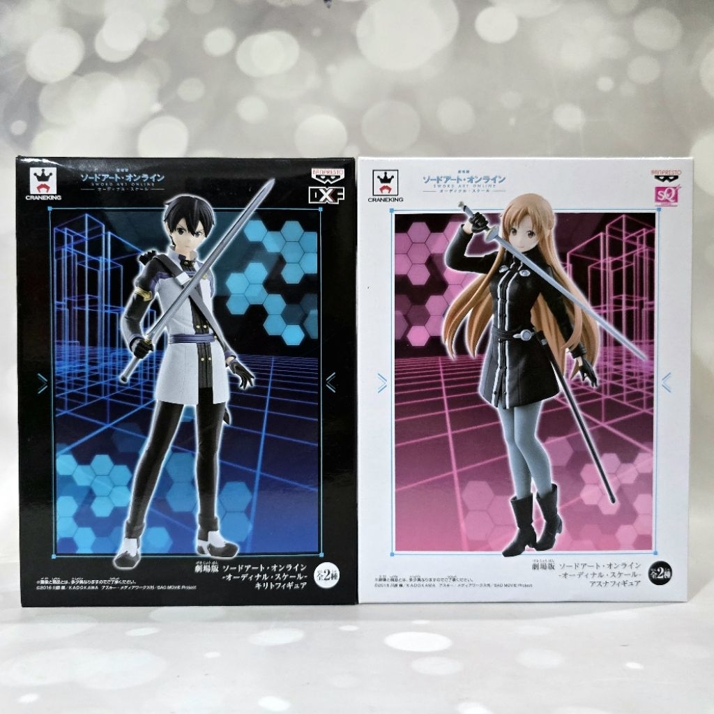 Banpresto Dxf Sword Art Online Figure Kirito & Asuna Ordinal Scale Ver Set of 2