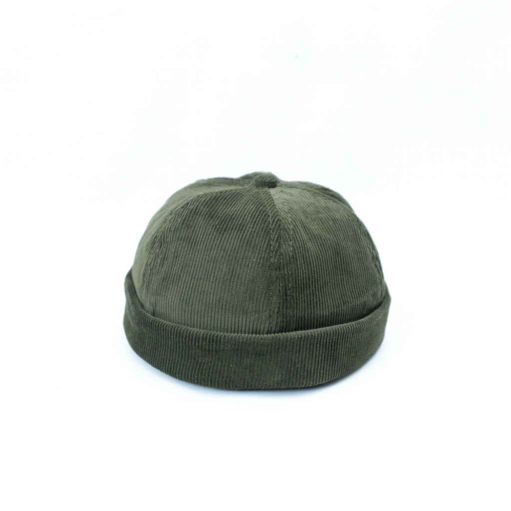 Arrouhi | Miki Hat | Peci Topi Corduroy | Hijau Army Zhuxin