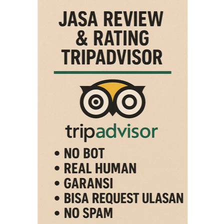Jasa Review Tripadvisor Ulasan Positif | Proses Cepat & Aman