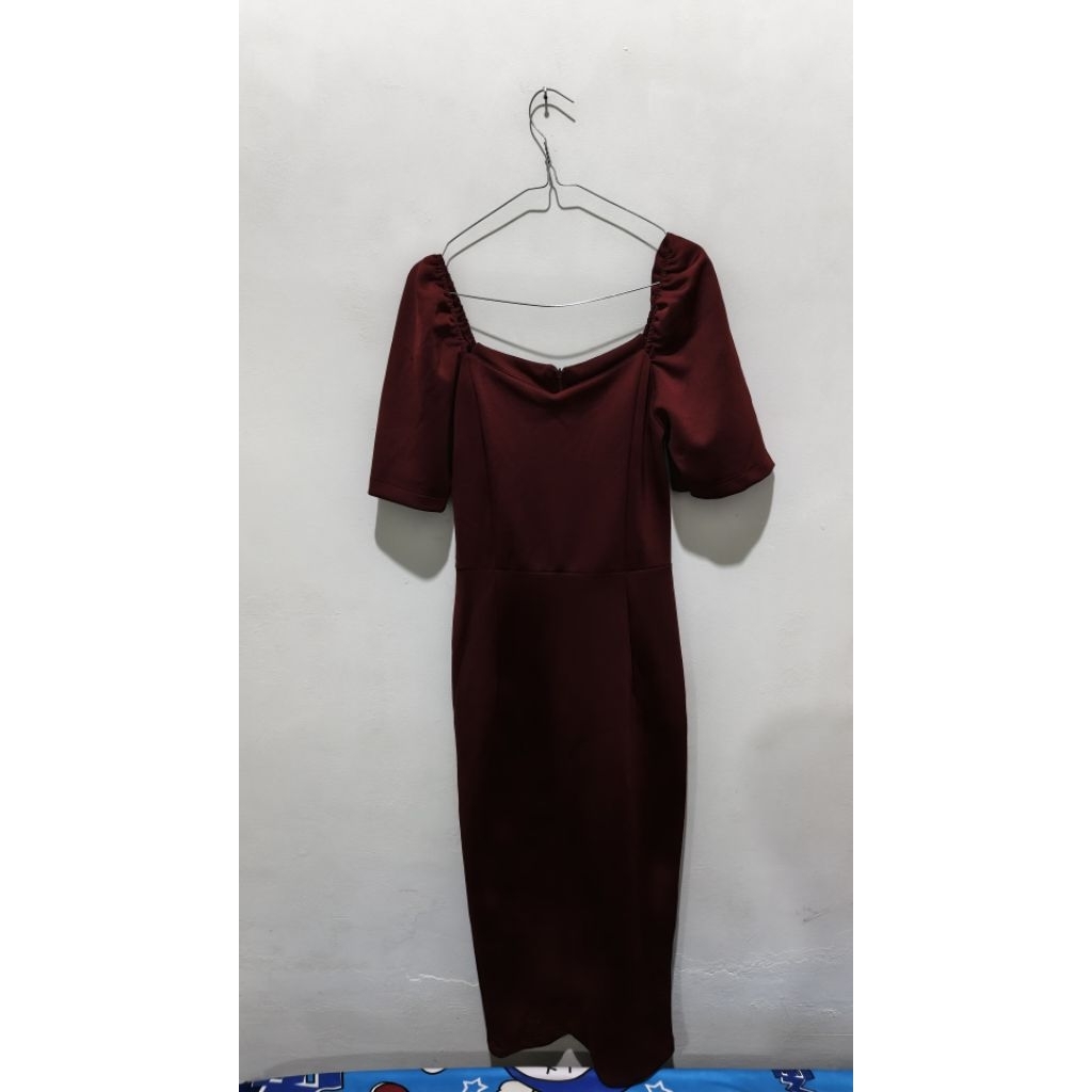 Preloved.byshasa Dress panjang scuba