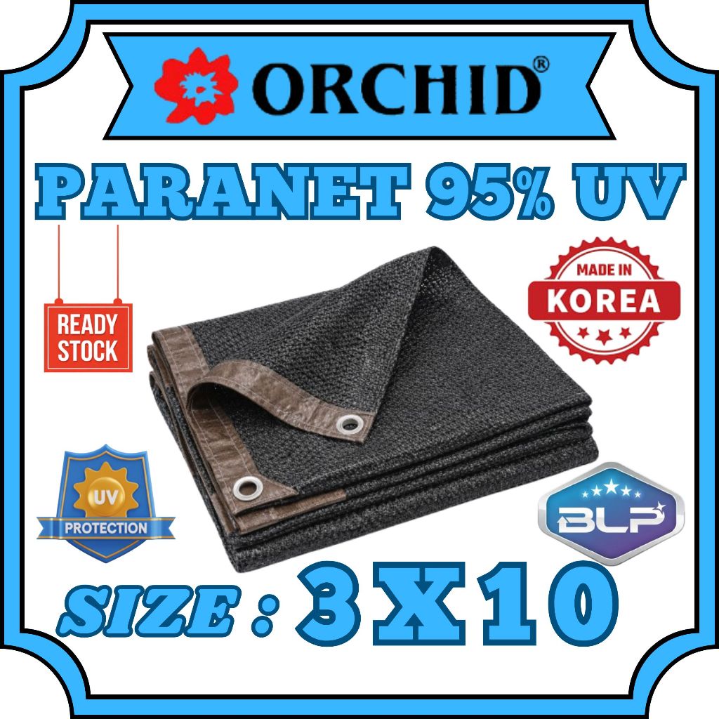 JARING PARANET 95 % Ukuran 3m X 10m / SHADING NET | ANTI UV | BAHAN HDPE
