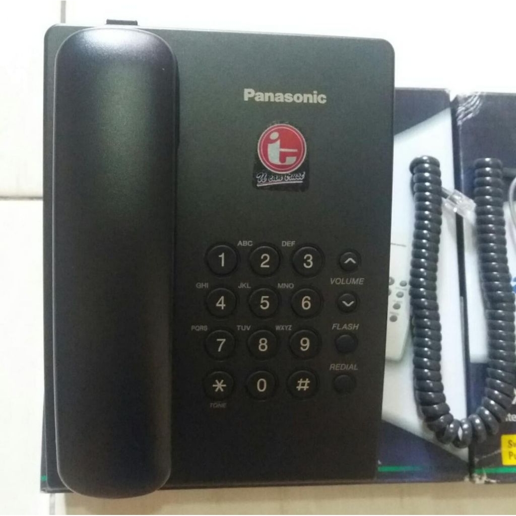 pesawat Telepon Panasonic Kx-Ts505 Original baru - hitam