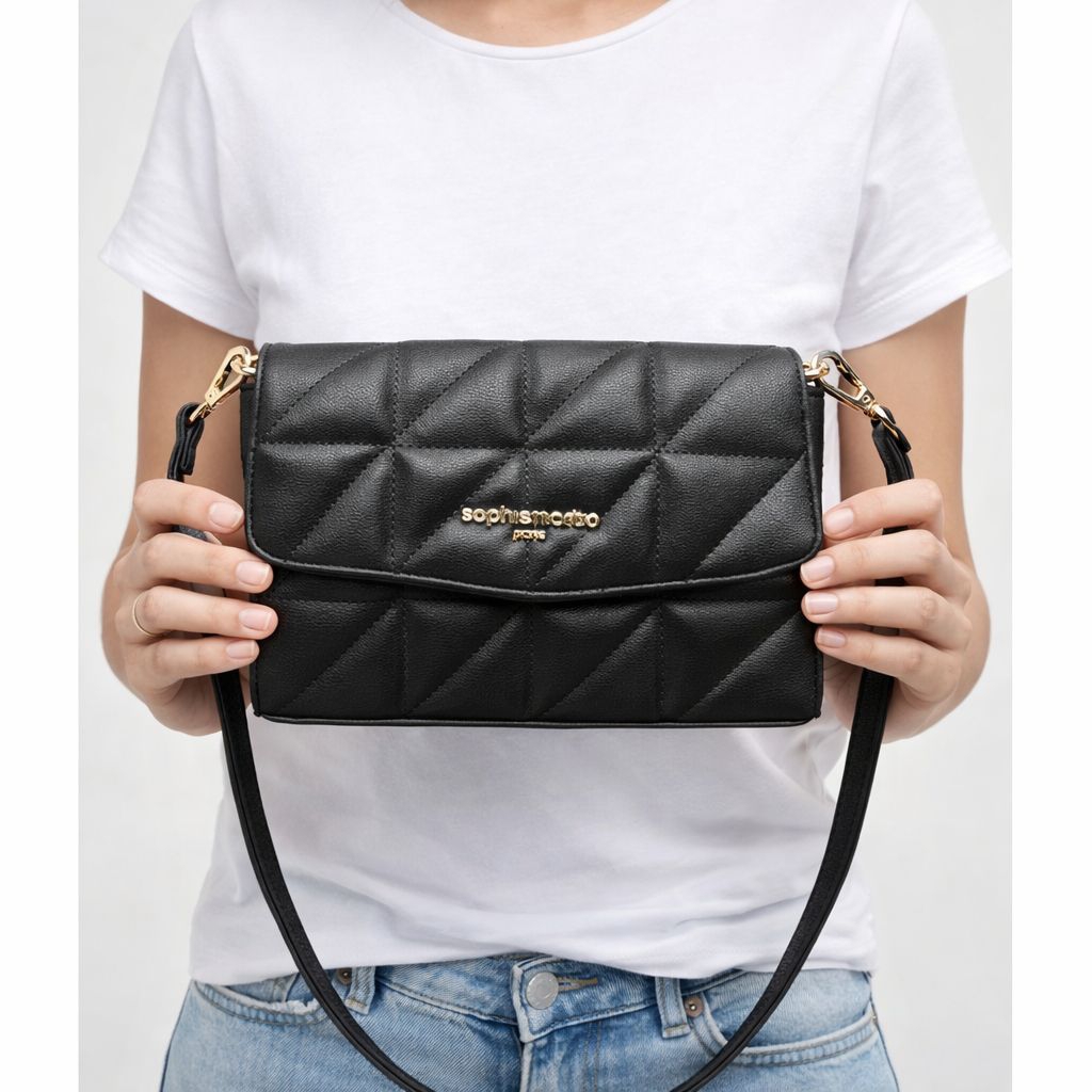 SOPHIE MARTIN PARIS TAS SELEMPANG SLING BAG GEMAYA SLING BLACK