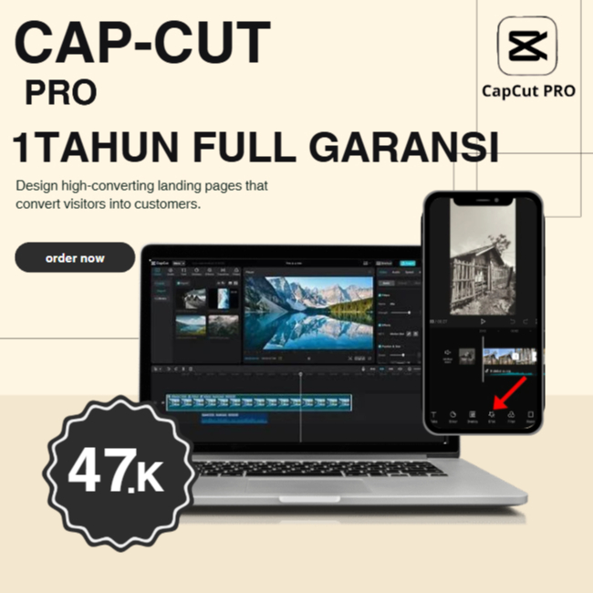 Capcut Pro 1 Tahun Full Garansi Termurah
