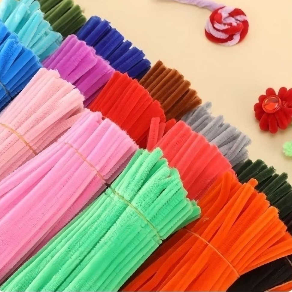 Terlaris 1 Pak (50Pcs) Kawat Bulu Mercy Polos Termurah Kawat Bunga Pipe Cleaner Kawat Mercy Kawat Hi