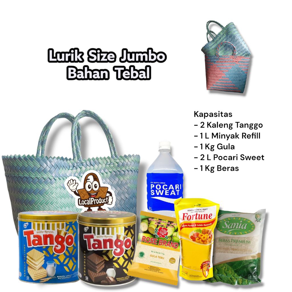 Tas Anyaman Yogyakarta Tas lurik hajatan parcel  XL Tas anyaman Jumbo Lurik XL