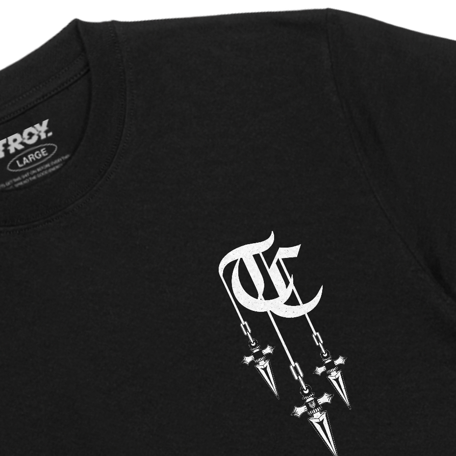 Troy Company Tshirt Black Spearhead - Kaos Lengan Pendek Kaos Hitam MTD 3330