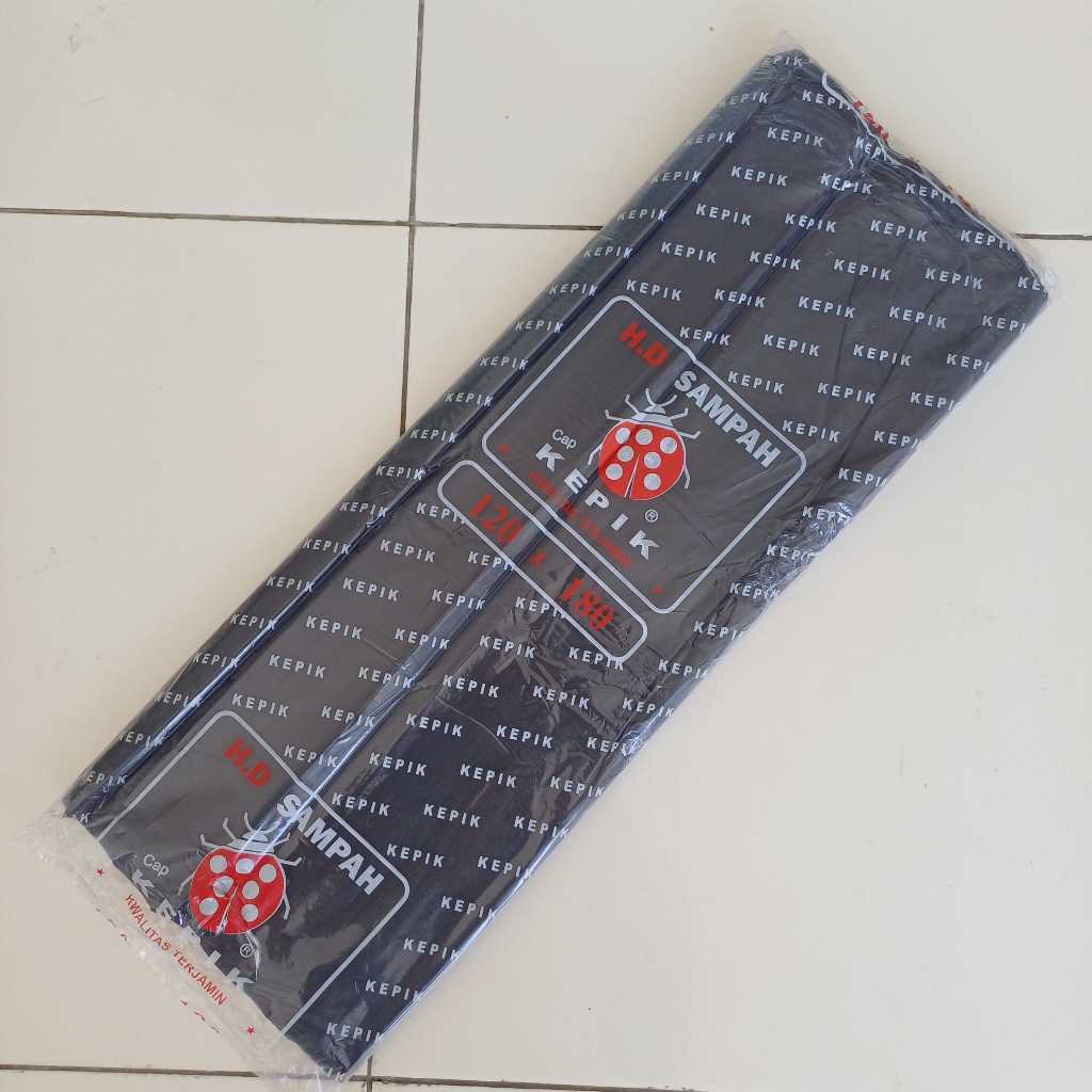 PLASTIK SAMPAH HD UKURAN 120X180 HITAM MERK KEPIK