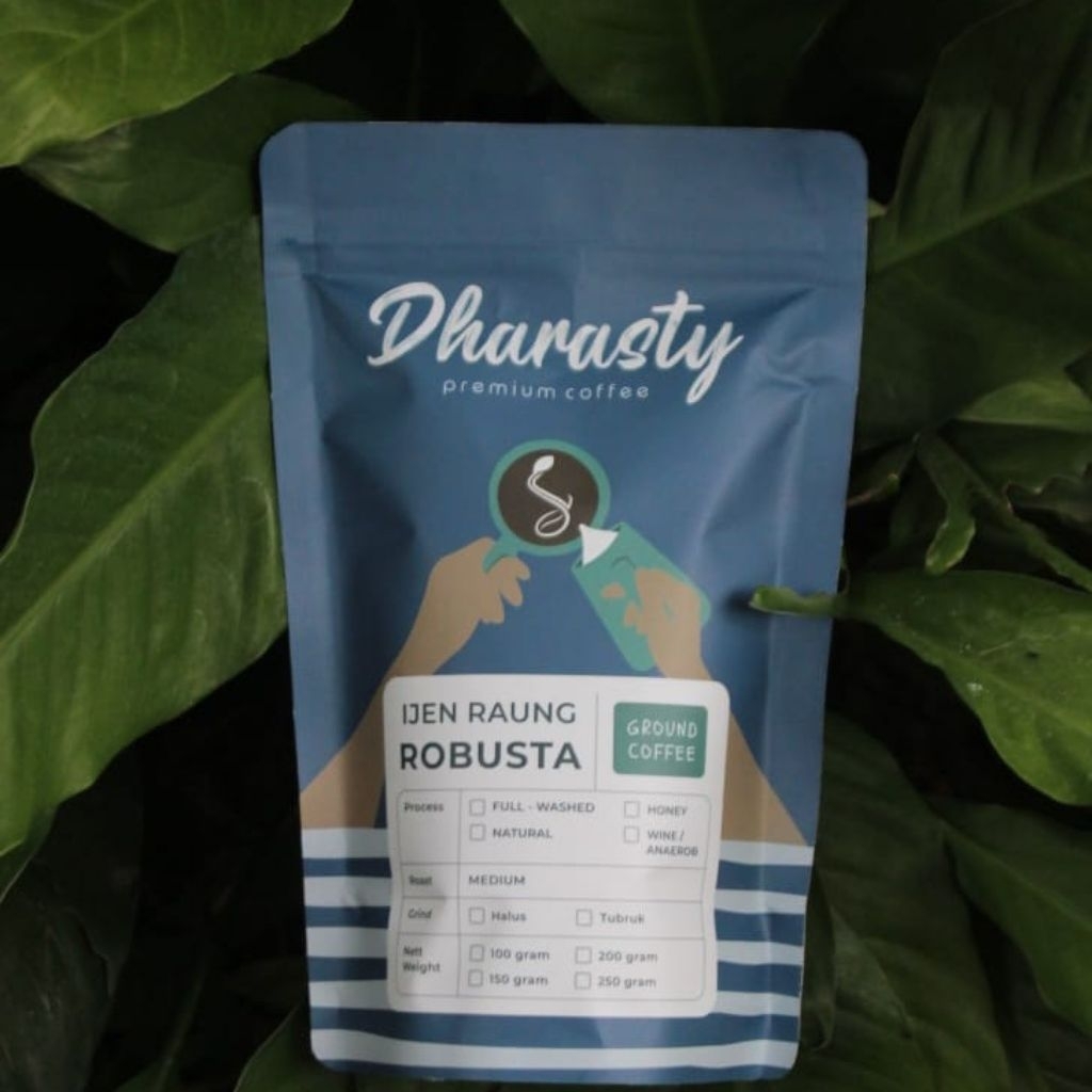 Kopi Bubuk Robusta GRADE A Natural Wine Anaerob 150gr | Dharasty Coffee Ijen Raung Bondowoso