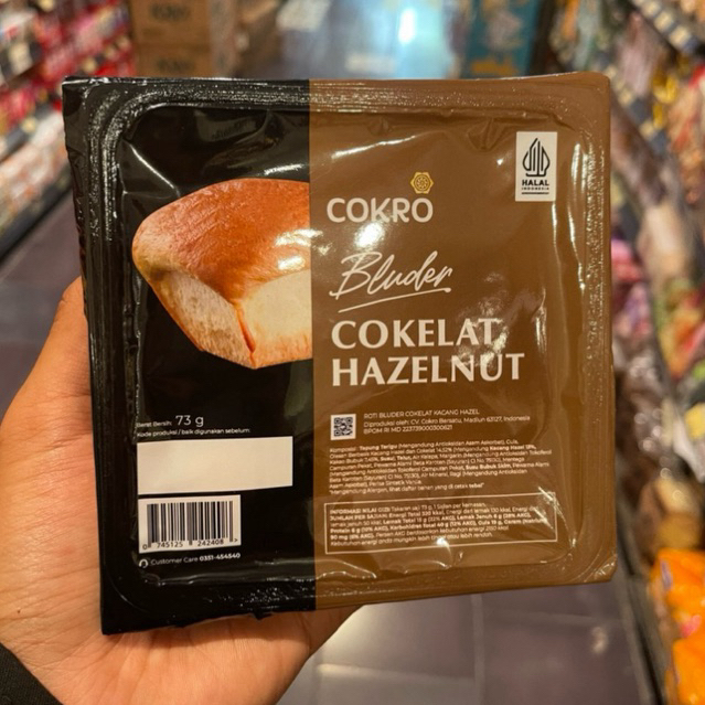 Cokro Bluder Coklat Hazelnut - Roti Cokro Rasa Coklat hazelnut 90gram